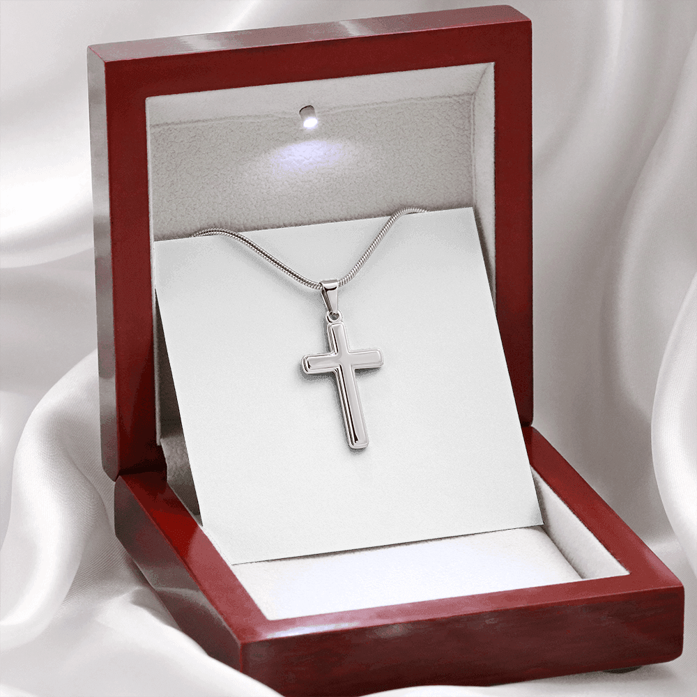 To My Dad | I Love You - Stainless Steel Cross Necklace